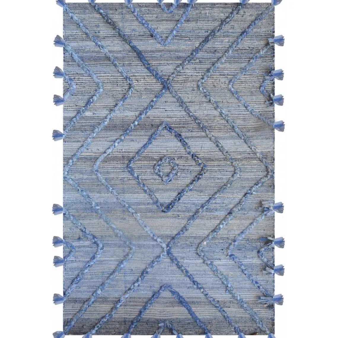 Maison Vivaraise Tapis Worgan denim /ivoire 120 x 180 Bleu Discount