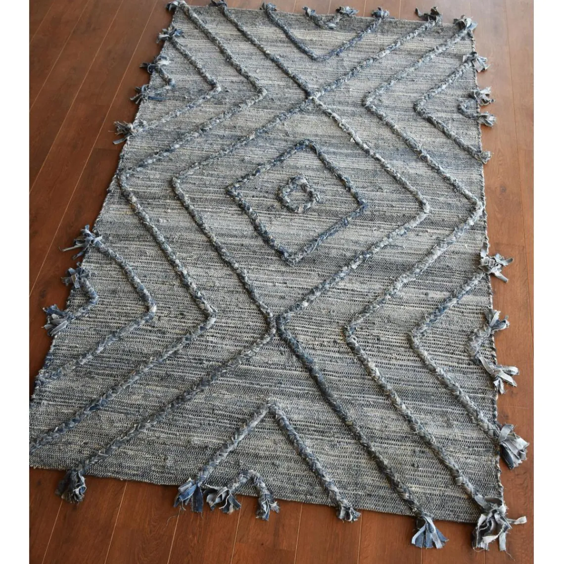 Maison Vivaraise Tapis Worgan denim /ivoire 120 x 180 Bleu Discount