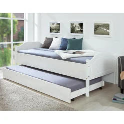 3S. x Home Tiroir de lit blanc à roulettes Umea weiss 200 Clearance