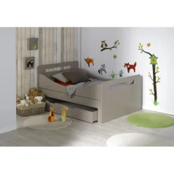 3S. x Home Tiroir pour lit évolutif Lin FEROE Marron Sale