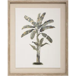 3S. x Home Toile Imprimé et Cadre et Foile Arbre bananier 40 x 50 Discount