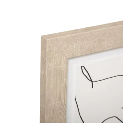 3S. x Home Toile Imprimé et Cadre Visage Visage de Face 50 x 70 Discount