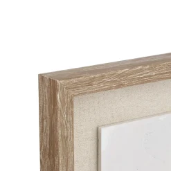 3S. x Home Toile Imprimé Vase avec Cadre Tiana 40X50 Beige New