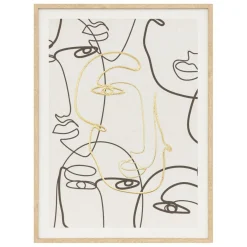 3S. x Home Toile imprimée encadrée Coralie Outlet