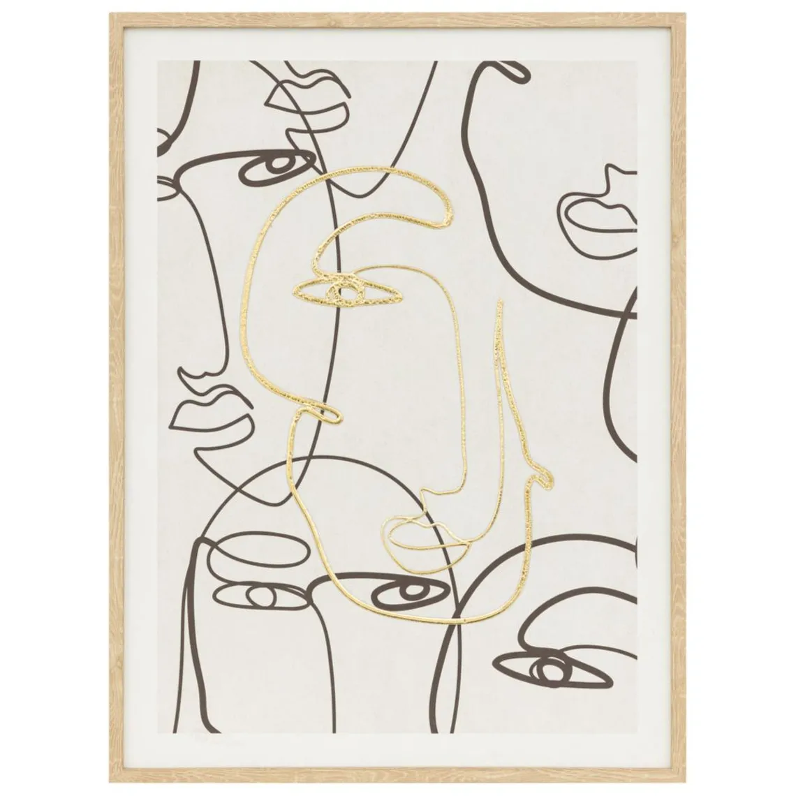 3S. x Home Toile imprimée encadrée Coralie Outlet