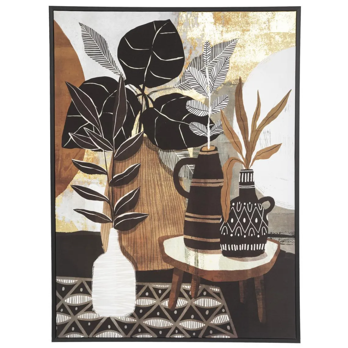 3S. x Home Toile imprimée encadrée flocon Discount