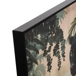 3S. x Home Toile imprimée encadrée Lacey vert Best