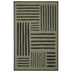 3S. x Home Toile peinte encadrée Roshan vert