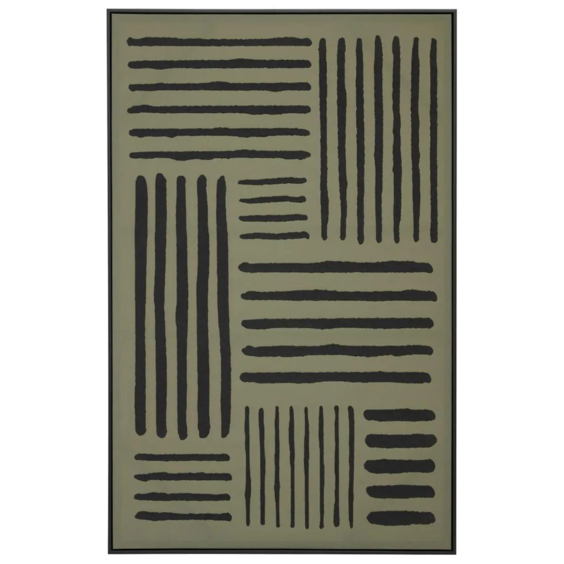 3S. x Home Toile peinte encadrée Roshan vert