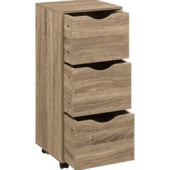 3S. x Home Tour 3 Tiroirs Roulettes Naturel Unique