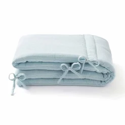 Cocoeko Tour de lit en gaze de coton BLEU GLACIER Sale
