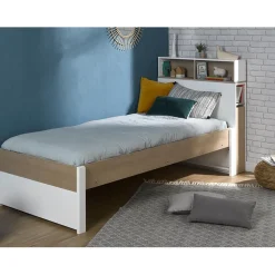 3S. x Home Tête de lit 90 simple NOMADE avec rangement haut Blanc Outlet
