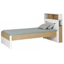 3S. x Home Tête de lit 90 simple NOMADE avec rangement haut Blanc Outlet
