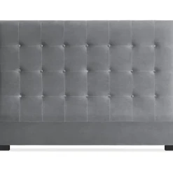 3S. x Home Tête de lit capitonnée 160 cm Velours Argent PACA Sale