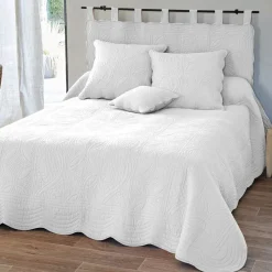 Becquet Tête de lit en boutis uni coton - Blanc Sale