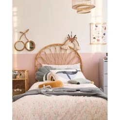 3S. x Home Tête de lit en rotin design intemporel des finitions soignées Discount