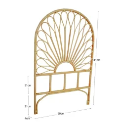 3S. x Home Tête de lit en rotin design intemporel des finitions soignées Discount