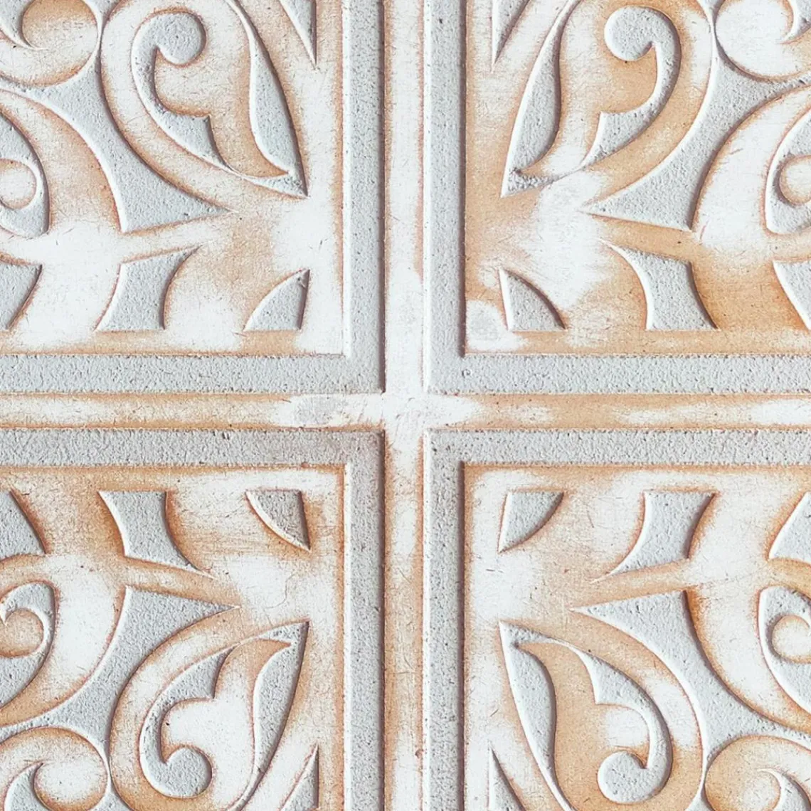 3S. x Home Tête de lit style oriental bois sculpté Linium Gris patiné Hot