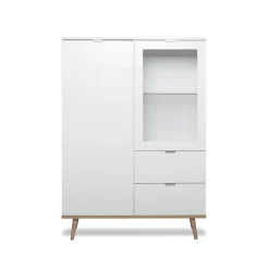 Calicosy Vaisselier avec 2 Portes et 2 Tiroirs COPENHAGUE Blanc Hot