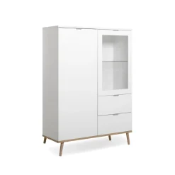 Calicosy Vaisselier avec 2 Portes et 2 Tiroirs COPENHAGUE Blanc Hot