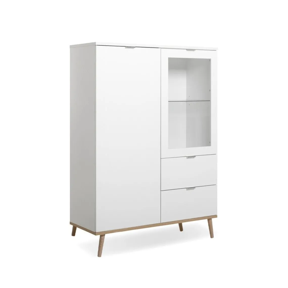 Calicosy Vaisselier avec 2 Portes et 2 Tiroirs COPENHAGUE Blanc Hot