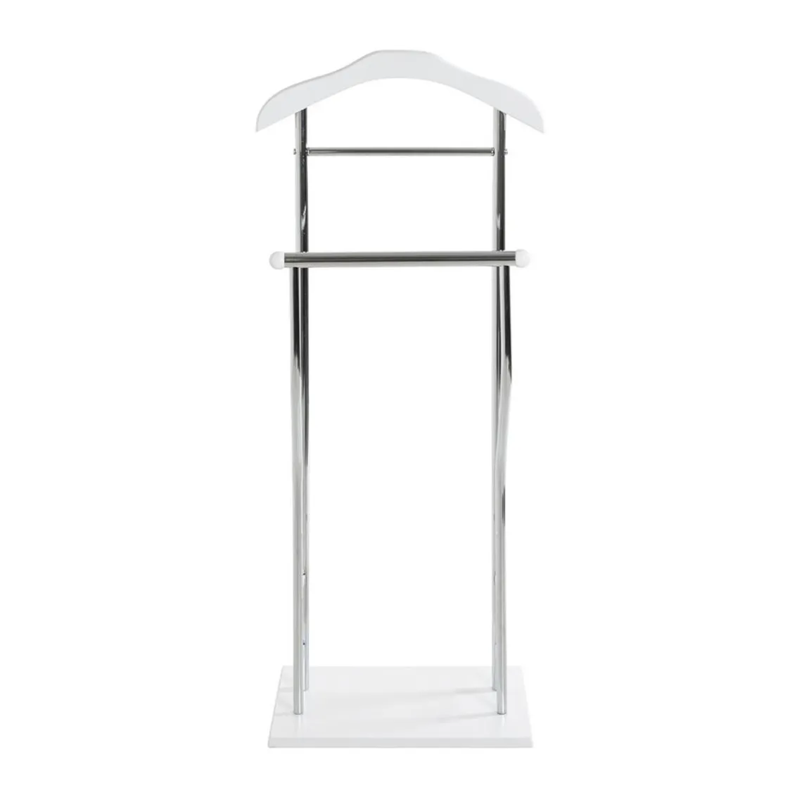 3S. x Home Valet de chambre tube en acier chromé cintre laqué blanc Sale