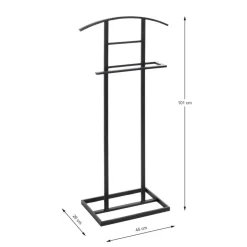 3S. x Home valet en métal laqué noir New