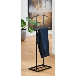 3S. x Home valet en métal laqué noir New