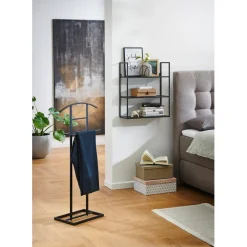 3S. x Home valet en métal laqué noir New