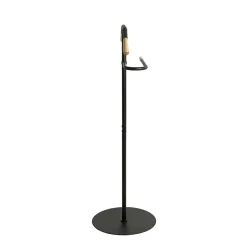 3S. x Home Valet en tube d'acier peint en noir par poudrage applications en bois massif naturel Discount