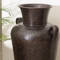 Macabane Vase alu avec anses couleur cuivre noir antique HONORE Hot