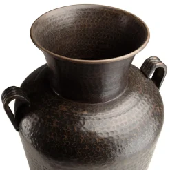 Macabane Vase alu avec anses couleur cuivre noir antique HONORE Hot