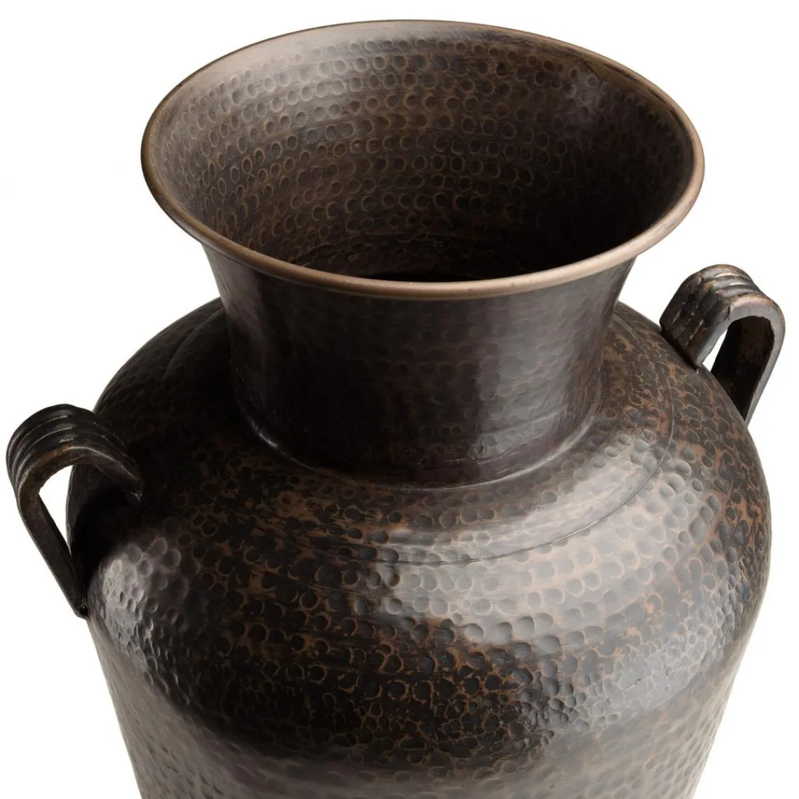 Macabane Vase alu avec anses couleur cuivre noir antique HONORE Hot