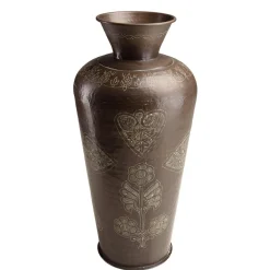 Macabane Vase alu couleur cuivre foncé patine antique HONORE D40 cm Sale