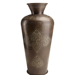 Macabane Vase alu couleur cuivre foncé patine antique HONORE D40 cm Sale