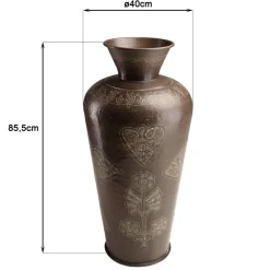 Macabane Vase alu couleur cuivre foncé patine antique HONORE D40 cm Sale