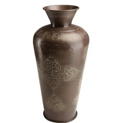 Macabane Vase alu couleur cuivre foncé patine antique HONORE D40 cm Sale