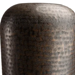 Macabane Vase alu couleur cuivre noir antique avec gravures HONORE Online