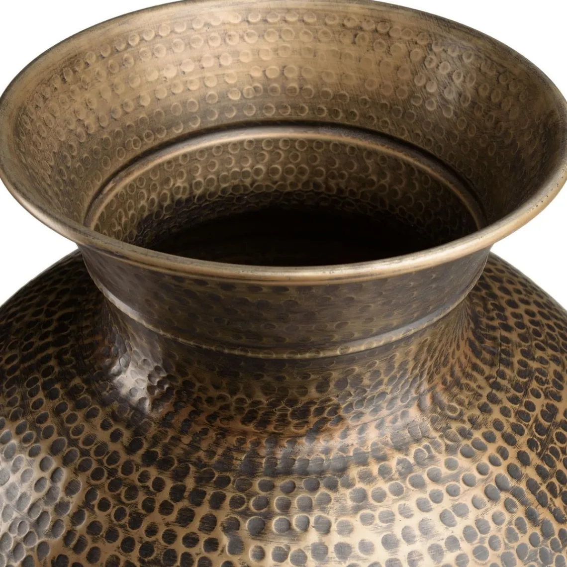 Macabane Vase alu couleur laiton noir antique effet martelé HONORE Best