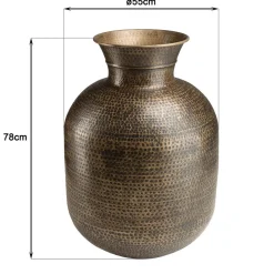 Macabane Vase alu couleur laiton noir antique effet martelé HONORE Best