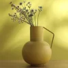 Becquet Vase contemporain en métal Jaune New