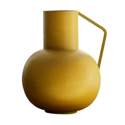 Becquet Vase contemporain en métal Jaune New