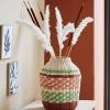 Becquet Vase décoratif en jacynthe d'eau tressée VARINO Multicolore Clearance