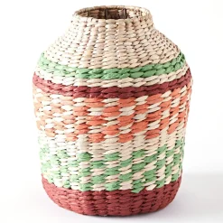 Becquet Vase décoratif en jacynthe d'eau tressée VARINO Multicolore Clearance