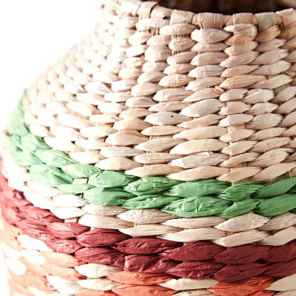 Becquet Vase décoratif en jacynthe d'eau tressée VARINO Multicolore Clearance