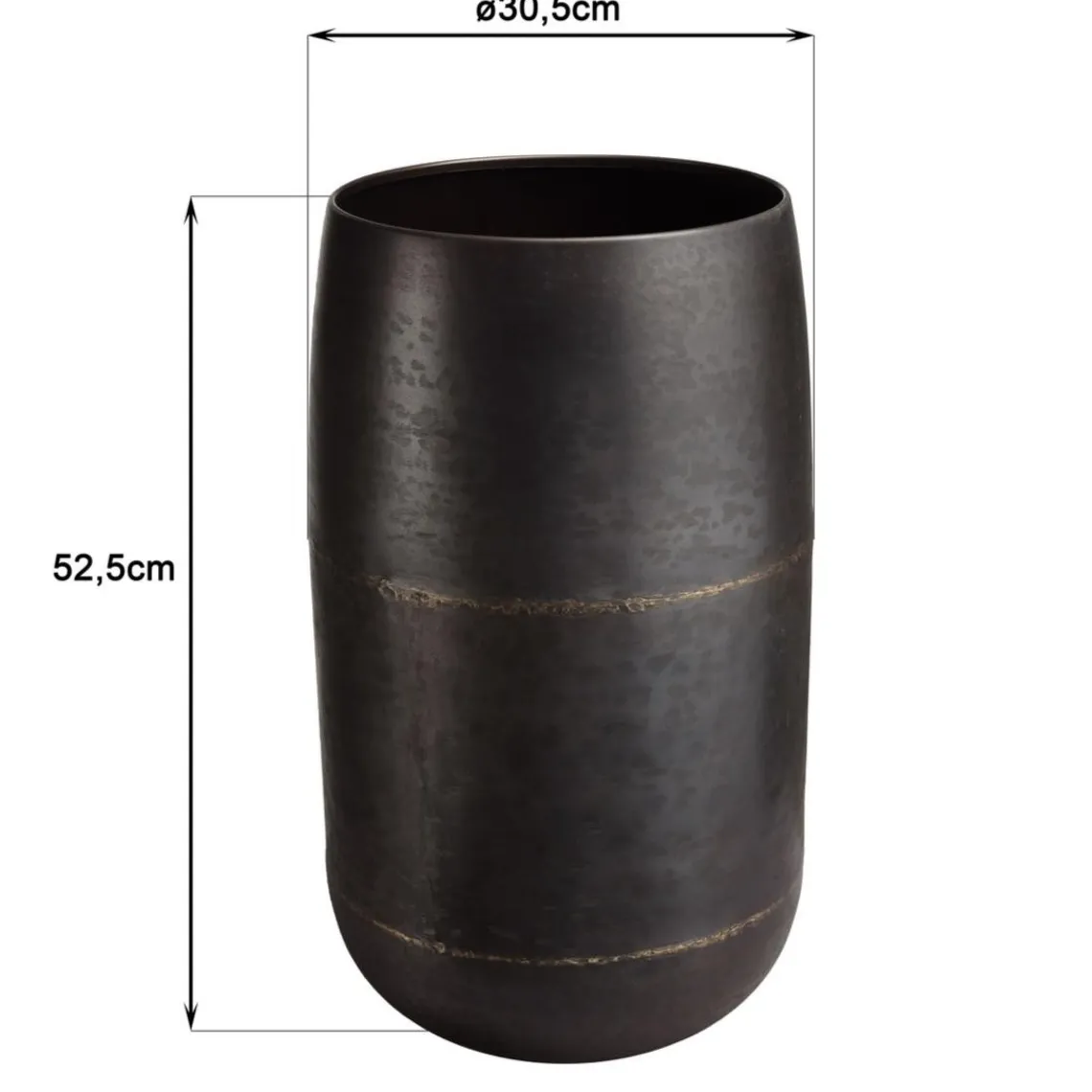 Macabane Vase en Acier couleur Bronze cuivré JOHAN Outlet