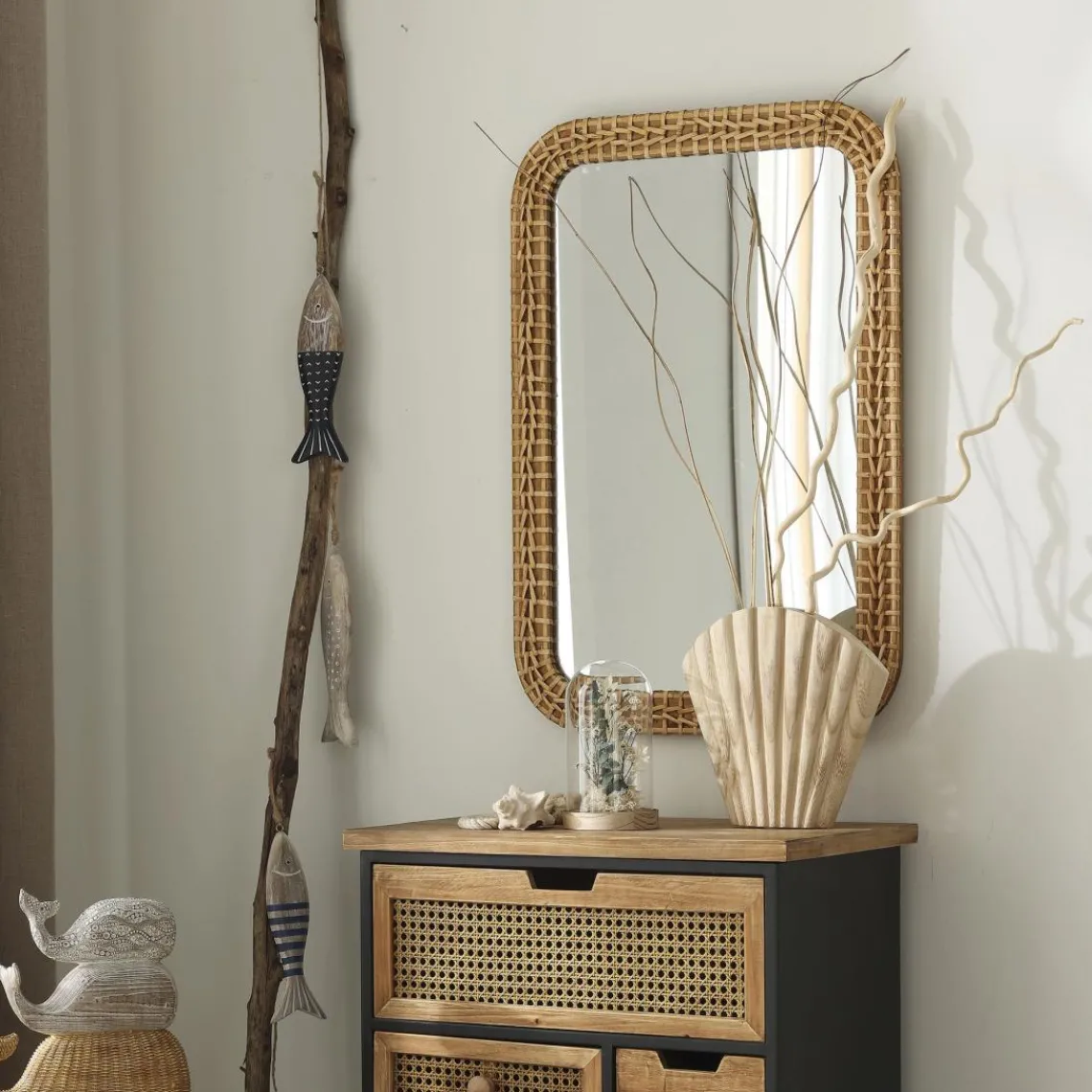 Becquet Vase en bois QUICO en forme coquillage Outlet