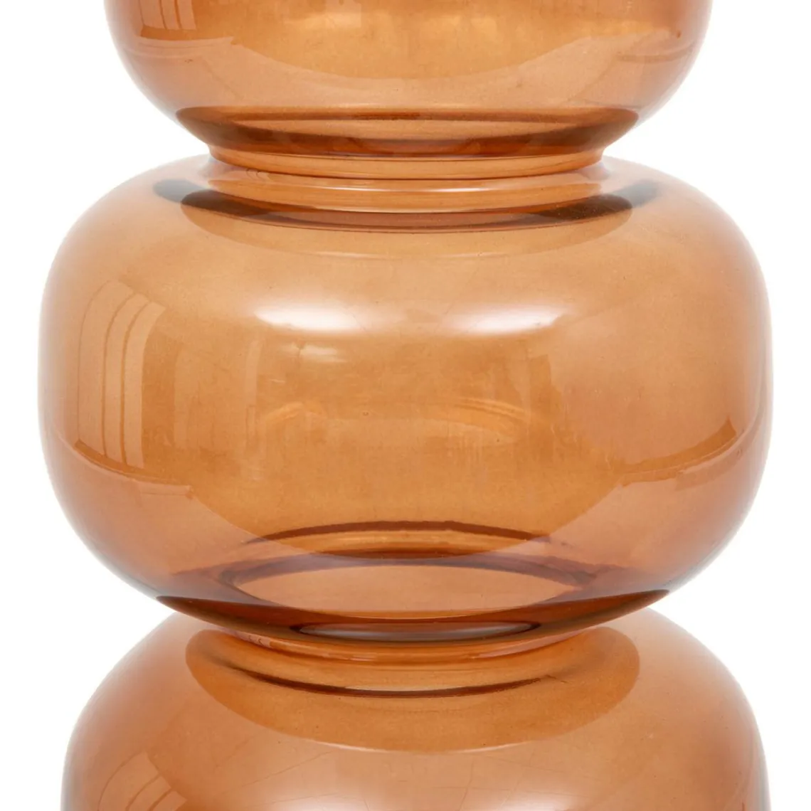 3S. x Home Vase en Verre Vintage Ambre Bev H25cm Hot