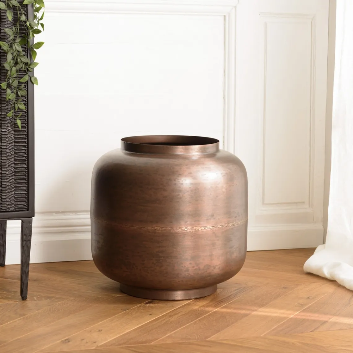 Macabane Vase largeur en Acier couleur Bronze cuivré JOHAN Clearance