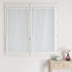 3S. x Home Vd paire en etamine fils flammes ASTORIA - Blanc New